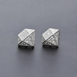Pendientes de Diamantes en Oro Blanco E2883, Joyería Fina de Lujo para Mujer con Diamantes Naturales - Product Image 3