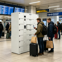 Casier à bagages intelligent personnalisé pour gare ferroviaire et station de bus, casier de dépôt électronique pour gare ferroviaire