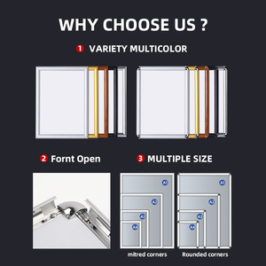 Cadre à clipser de 25 mm de profil, panneau arrière en PE de haute qualité, cadre en aluminium anti-déformation pour affichage publicitaire de marque dans les hôtels et centres commerciaux - Product Image 5