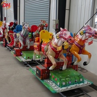 Manège pour enfants : Attraction Chariot de chevaux robuste et personnalisée pour parcs familiaux et aires de jeux nouvellement construites – Équipement d'amusement
