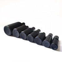 Spot 5ml 10ml 20ml 50ml 100ml bouteille d'huile essentielle givrée noire bouteille de boule en verre
