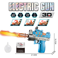 Pistolet à eau électrique avec canon rétractable, effets lumineux et sonores, brume, jouet aquatique pour enfants, cadeau pour jeux d'eau en extérieur - Plastique