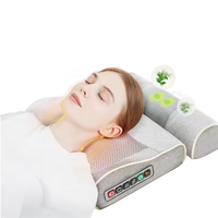 Coussin de massage électrique Shiatsu chauffant à lumière rouge, design carré, pour le dos et la tête, à brancher à la maison