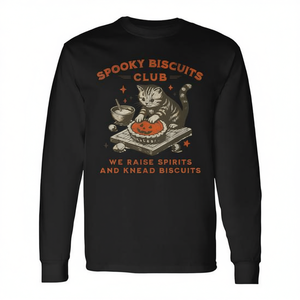 Camiseta de manga larga Spooky Biscuits Club Cat Halloween Baking - Product Image 2