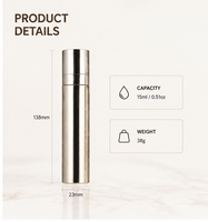 Envase Cosmético Vacío, Botella de Plástico PET Cilíndrica de 100 ml con Tapa de Rosca con Acabado Dorado para Tónicos y Sprays