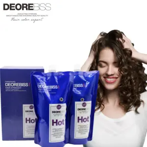 DEOREBISS Hair Straight Curly Perm Products Permanent Hair Straightening Dry Curl Perm Hair
