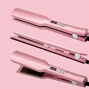 planchas de cabello profesional plancha de cabello rosa hair straightener Professional Titanium Flat Iron Pink Hair Straightener