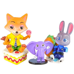 Figuras de la Serie Animal City de <span class=keywords><strong>Crazy</strong></span> <span class=keywords><strong>Burger</strong></span>, Nick Fox, Conejita Judy, Modelo de Juguete, Adorno para Coche, Regalo - Product Image 5