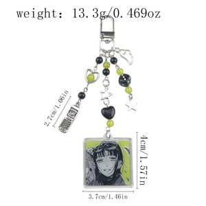 Llavero de cuentas a juego de Aya y Mitsuki de Anime Tgswiiwagaa, joyería Y2K hecha a mano, regalo de cosplay para fans - Product Image 3