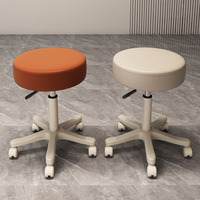 Tabouret pivotant de salon professionnel pour coiffeurs, techniciens en ongles, maquilleurs et barbiers seniors, utilisation à domicile sur coiffeuse