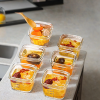 Mini-boîte à lunch en verre chauffable pour bébé, bol pour aliments complémentaires, cuisson au micro-ondes, stockage quantitatif, conservation scellée