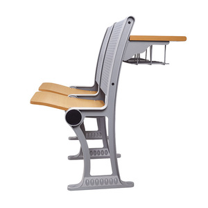 Sillas Escolares Mingzhong de Aleación de Aluminio con Asiento Metálico Escalonado y Escritorio de Madera para Uso Educativo - Product Image 3