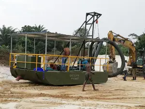 Alat Pengeruk Pasir Ke Sungai 6 Inci, Alat Pengeruk Pasir Perahu Sungai Kecil Portabel