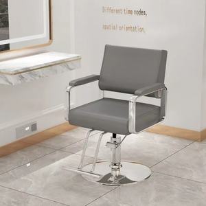 Chaise de coiffure réglable en hauteur en acier inoxydable durable pour salon - Product Image 3