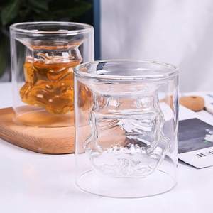 Tasse en <span class=keywords><strong>verre</strong></span> créative de haute qualité en forme d'étoile de la guerre noire, cadeau d'anniversaire, liqueur, whisky, bière - Product Image 2