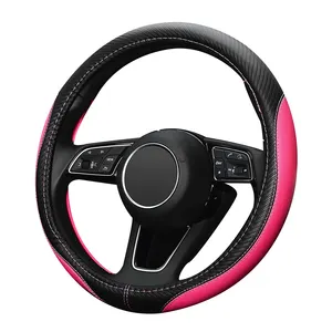 Microfiber Leather Steering Wheel Covers,Universal Fit All 15 Inch Car Wheel Protector