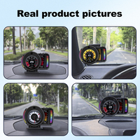 HUD P28 OBD2+GPS con Control por Gestos, Luz Ambiental de 13 Colores, Eliminación de Códigos de Error, Medidor de Turbo, Atenuación Automática para Vehículos