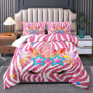 Couette nuage licorne arc-en-ciel magique-Couette pour enfants à impression numérique 3D personnalisable avec ensemble de literie en peluche - Product Image 1