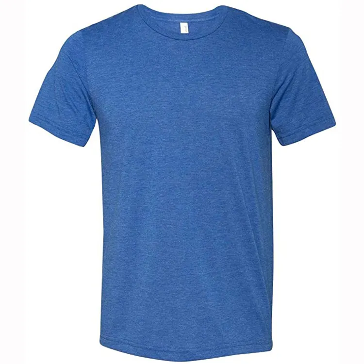 Custom Men's Heather Color Polyester Rayon Cotton Tri Blend T Shirt Poly Triblend Blank Tri-Blend t shirts men