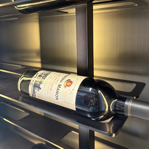 Meuble à vin thermostatique en acier inoxydable avec porte-bouteilles horizontaux pour la réfrigération et l'affichage - Product Image 6