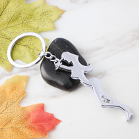 Porte-clés personnalisé moderne et féminin, pendentif sirène en alliage de zinc plaqué argent, décapsuleur imprimé UV, personnalisé pour filles