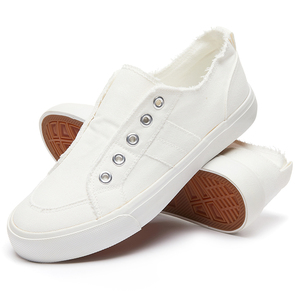 Baskets décontractées pour <span class=keywords><strong>femme</strong></span>, chaussures en <span class=keywords><strong>toile</strong></span> blanches avec lacets, nouvelle collection 2020, vente en gros - Product Image 4
