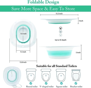 Bain de siège pliable de haute qualité pour toilettes, idéal post-partum - Product Image 3