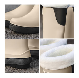 أحذية علكة نسائية مقاومة للماء سميكة مقاومة للاهتراء لمطبخ وصيد أسماك ولينغتون - Product Image 5