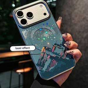 Nouvelle coque magnétique antichoc à motif miroir Laser Star <span class=keywords><strong>River</strong></span> Mountain pour iPhone 17 16 <span class=keywords><strong>Pro</strong></span> <span class=keywords><strong>Max</strong></span> avec chargement sans fil - Product Image 3