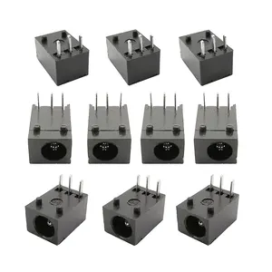 10 Buah DC-003 DC Power 3 Pin Supply Socket Connector DC003 3.5*1.3 Mm Plug Adapter Hitam