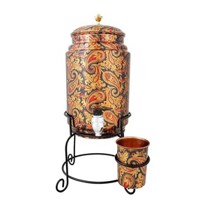 Accesorios Conveniente Dispensador de agua de metal de cobre para beber para cocina Ayurveda Beneficios para la salud Dispensador de bebidas - Product Image 5