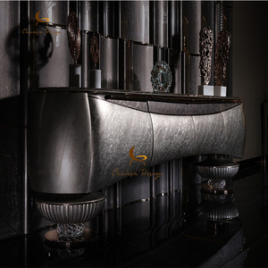 High End Modern Luxury Solid Wood <strong>Console</strong> <strong>Table</strong> Stainless Steel Frame Entryway <strong>Table</strong> With <strong>Storage</strong> - Product Image 1