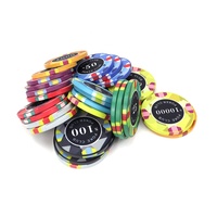 Conception et Échantillon Gratuits, Jetons de Poker en Céramique 10g pour Tournoi, 39mm, Logo Personnalisé, Fabricants Chinois de Jetons de Casino pour Jeu de Poker