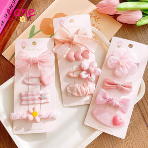 Grampo de cabelo coreano para crianças, prendedor de cabelo com laço rosa, acessório coreano para primavera - Product Image 2