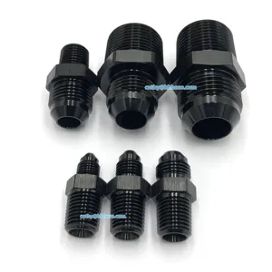 Alüminyum düz AN3 AN4 anan8 AN10 AN12 AN16 AN20 Flare erkek to1/8 "1/4" 3/8 "1/2" 3/4 "1" NPT boru adaptörü hortum bağlantısı