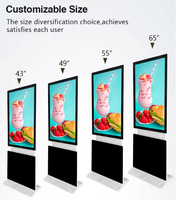 Affichage numérique tactile rotatif à 360 degrés, rétroéclairé par mini-LED 4K, pour utilisation en extérieur, magasins, musées, lieux publics