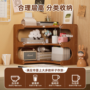 Corner Desktop <b>Shelf</b> 3 Tier Wood Storage <b>Rack</b> Multipurpose Wall Mounted Organizer for Home Office Desk Organization - Product Image 3