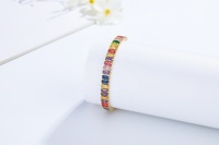 Coloré Petit Carré Patchwork Minimaliste Variété Bracelet Femme Chine Réglable Cristal Bracelets