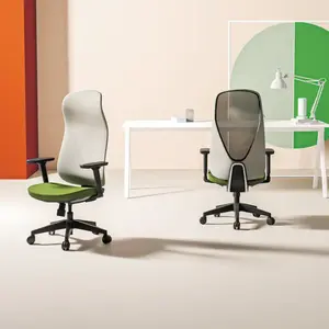 Высокая спинка современный дизайн офисный эргономичный сетчатый вращающийся офисный стул