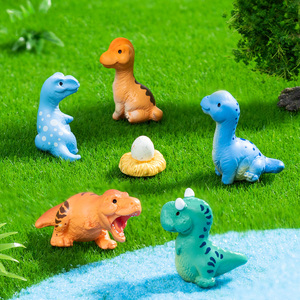 Figurines de dinosaures miniatures mignonnes, mini-statues, jouets, décorations de voiture, cadeaux d'anniversaire Kawaii, décorations de gâteaux, artisanat - Product Image 3