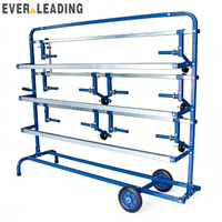 Chariot professionnel en métal de 48 pouces pour papier de masquage, distributeur 2-en-1 de pare-soleil automobile, coupeur multi-couches, pinces réglables pour