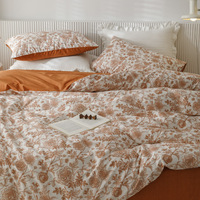 Drap de lit personnalisé 100 coton pour enfants, lot de 4 pièces en soie cartoon pour lit queen size