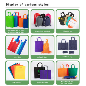 Sacs shopping écologiques en non-tissé laminé, personnalisables avec logo par transfert thermique, pour promotion d'exposition, personnalisation urgente. - Product Image 2