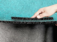 Tapis de séparation pour bac à minerai en velours de polyester côtelé de 18 mm, sur mesure, avec technologie de poinçonnage à l'aiguille, fond vert, durable, pour séparateur d'or