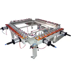 Automatic 150 * 300 cm Silk Screen Mesh Stretching Machine screen printing mesh tension stretcher