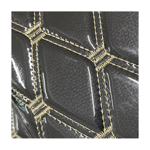 Dernier design de broderie en cuir synthétique PU PVC avec mousse pour sièges de voiture et meubles - Product Image 2