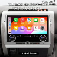 Autoradio Android 13 de 13,3 pouces pour FJ Cruiser 2007-2024 avec CarPlay, 4G, DSP, GPS intégré, caméra de recul 360° et stéréo
