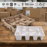 Baki Pulp Bagasse Tebu Tahan Air Grosir, Kemasan Pelindung Biodegradable Food Grade Komposabel yang Dapat Disesuaikan