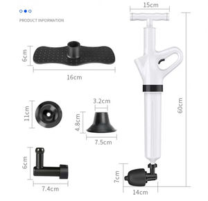 Déboucheur de toilettes à air DS2694 pour toilettes, cuisines et salles de bain – Kit de déboucheur manuel pour canalisations - Product Image 2