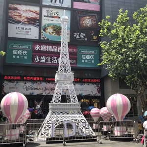 Statua della Torre <span class=keywords><strong>Eiffel</strong></span> Illuminata a LED Gigante di 8m / Grande Scultura Metallica Luminosa per Festival della Luce e Decorazioni per Spettacoli Notturni - Product Image 4